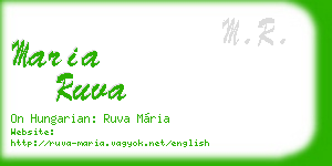 maria ruva business card